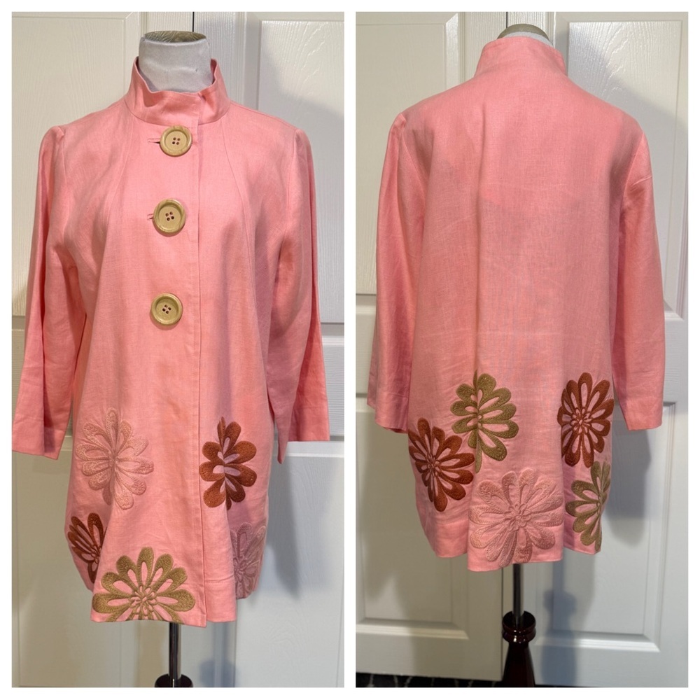 Ivy Jane Blush Pink Linen swing jacket